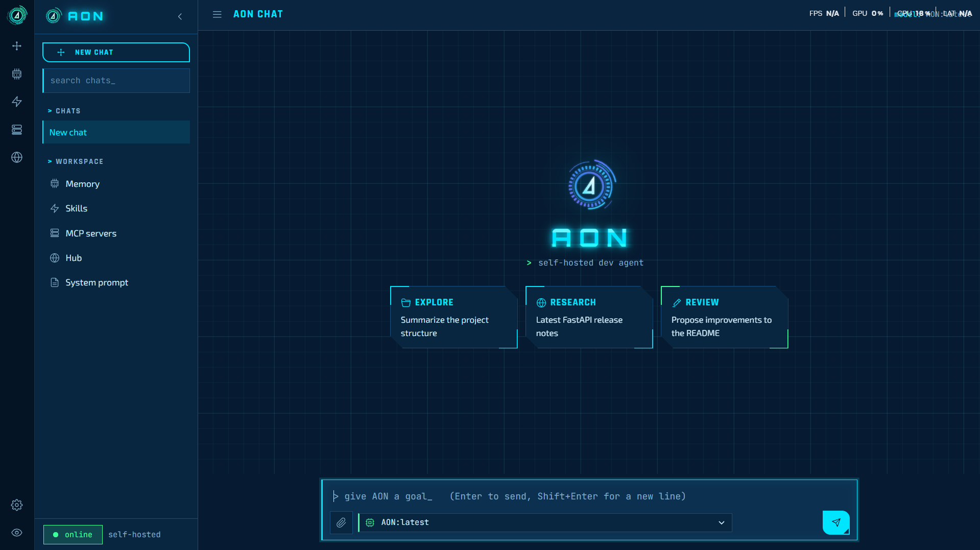AON chat interface